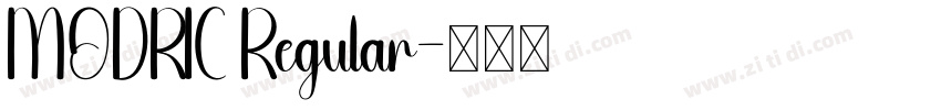 MODRIC Regular字体转换
